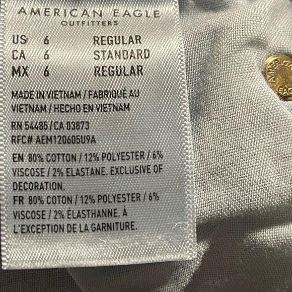 American Eagle Super Hi Rise Flare Blue Denim Jeans High Waisted Size 6 Regular - Picture 6 of 10